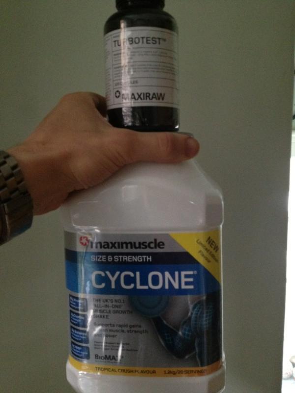SeanLerwill's tweet image. been trying @Maximuscle tropical crush #cyclone &amp; @Maxiraw #turbotest - @Olly_Foster said it looks like its working! :)