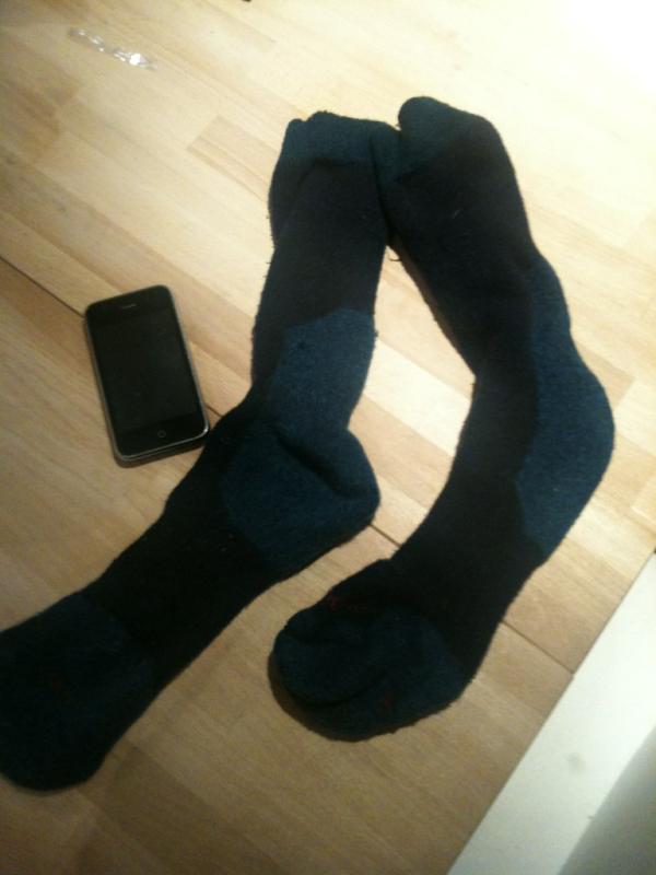 hanbowdun's tweet photo. Just hanging out enormous socks to dry. Which massive bender could these belong to? @SliceOfDoom http://t.co/lo0ZigUv