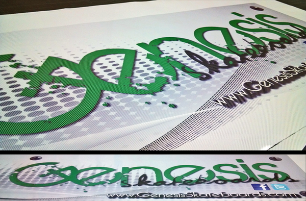 WarrenPrinting's tweet image. Just finished printing some Perforated window signs for Genesis Skateboards' VW Bus, pretty rad!