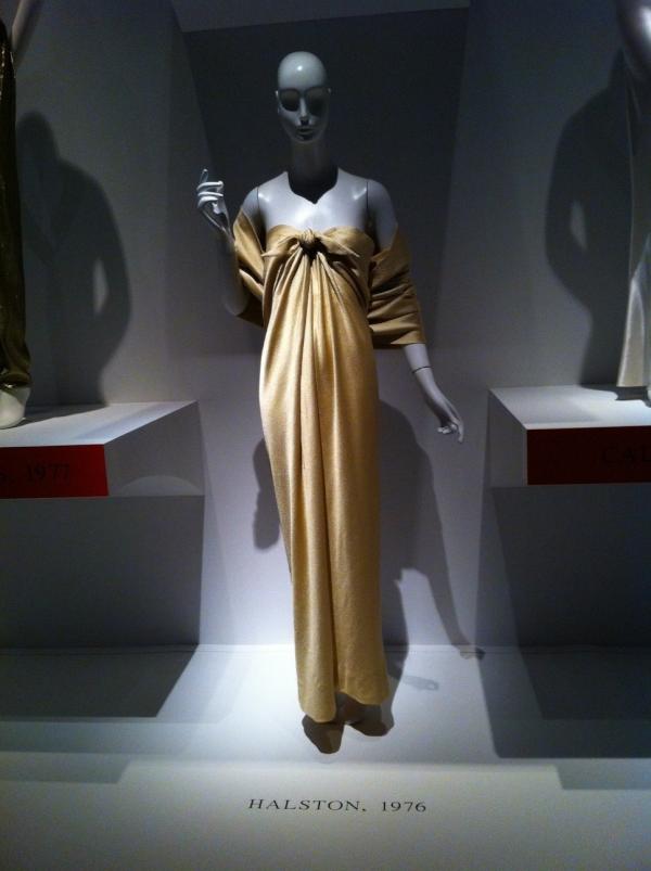 slim fit dress slacks Misha Gown In Metallic Jersey – Halston main image 0
