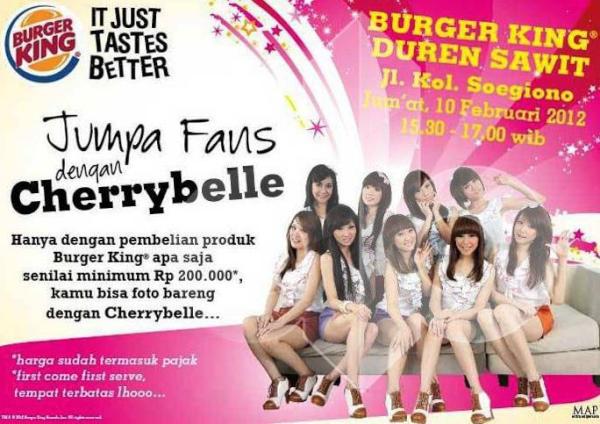 Cherrybelle Fc Info 10 Feb 2 Mng Cherrybelleindo At Burger King Duren Sawit Jl Kol Soegiono Pkl 15 30 17 00 More Info Http T Co C7fbq4tz