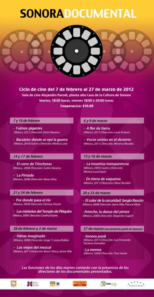 El ciclo Sonora Documental continúa hasta el 27 de marzo. Admisión: diez pesos.