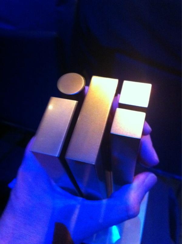 Got it! AWESOME! :-D #IFAward
