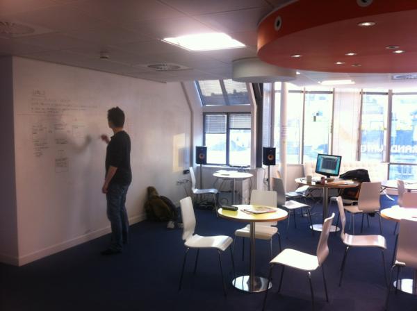 joshr's tweet photo. designing @BonfireIM features at Bonfire HQ with @davestone, with much success! #woop http://t.co/7gBDf8Uv