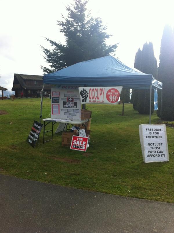 Occupying Mission Heritage Park today #OFV #Occupy #occupycanada