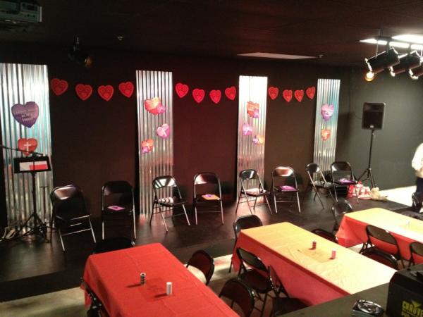 troyashaw's tweet photo. Awesome looking Ampd Student room @ChristChurchga. 50+ Valentine Dinner about to start!  Awesome job Ron & Nancy. http://t.co/4wbsc67l