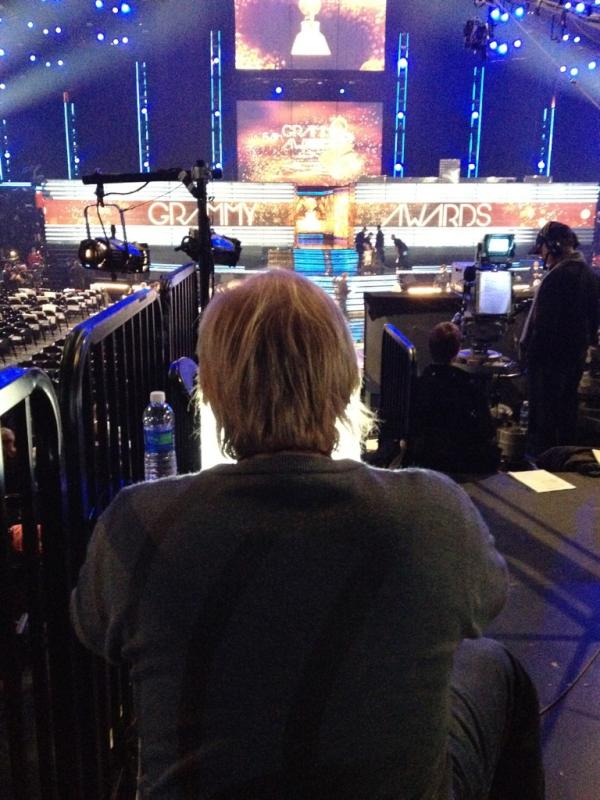 coldplay's tweet image. Wristband man Jason has the best seat in the house PH