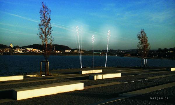 ThomasHaagen's tweet photo. #Lighting #Idea :: #HALMA #moving #lights #led #grass lights reflecting on the see @ #phoenixsee #dortmund :: còól! http://t.co/89xtZ3b6