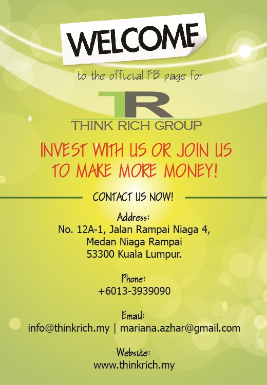 ThinkRichGroup's tweet image. Contact us now if wanna make more money!