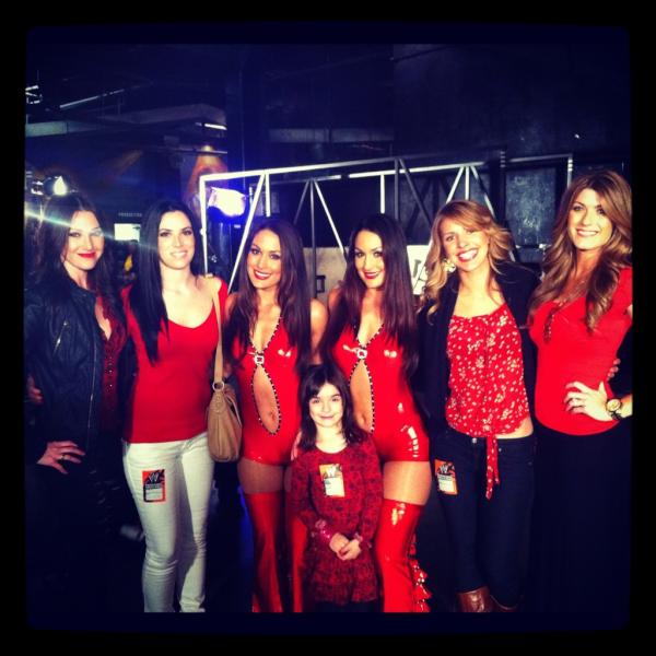 NikkiAndBrie's tweet photo. Got the #BellaCrew in the house! Ready to tear down San Diego Bella style! ;) look for my besties front row in red! http://t.co/ycBC2Lrm