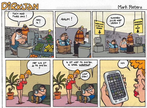 Meneer_Dirkjan's tweet photo. De strip van deze week Bertje aan de wordfeud... creatief! http://t.co/5PiNG9Lv