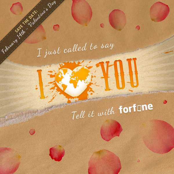 forfone's tweet photo. Forfone wishes you Happy Valentine and gives away 5x10€ to call your beloved ones.We'll randomly select 5 RT on Friday! http://t.co/CaPTx7uC