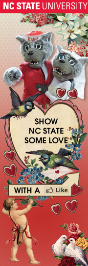 ncsuweb's tweet photo. Happy Valentine's Day NC State WOLFPACK! How many of your friends can you get to LIKE us on http://t.co/OAHYaEcx http://t.co/e2iXACd5