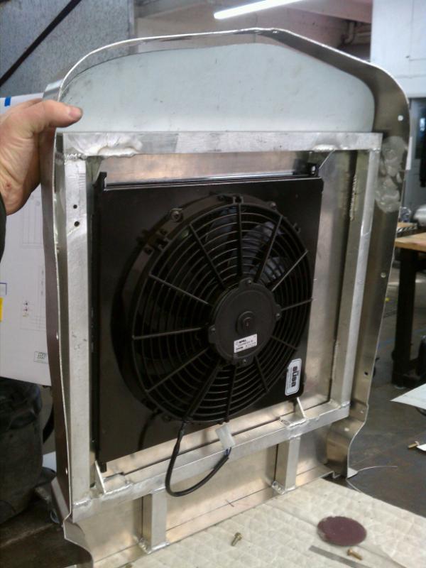 23tuner's tweet photo. One step closer to a fan shroud for the electric truck http://t.co/1kGJooc4