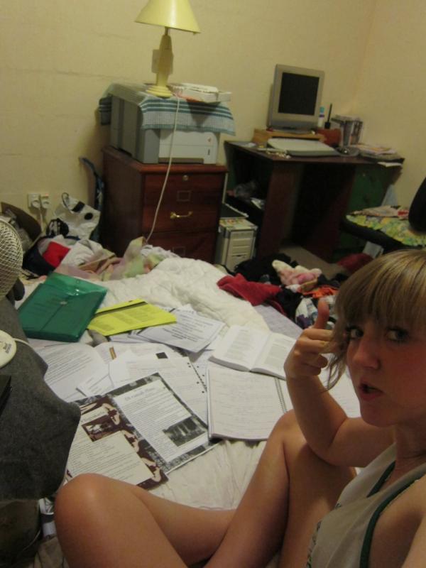 CaptainKoki's tweet photo. this is how much homework i have... wanting to commit! http://t.co/8bZELMre