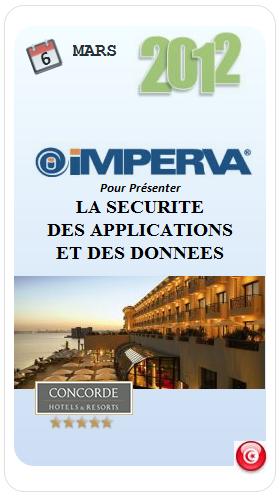 iCodeInfoSec's tweet image. iCode et IMPERVA : "Protéger ses Applications et ses Données" le 6 mars 2012 Hôtel le Concorde - icodesecurity.com