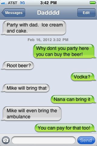 kazammmmm's tweet image. Dad trying to convince me to come home early #validargument @MikeZammuto