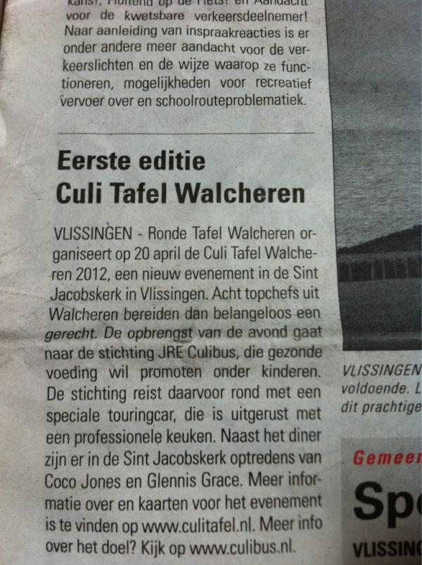 #culitafel <a href="/vlissingsebode/">Vlissingse Bode</a> bedankt voor jullie berichtje op de voorpagina. culitafel.nl