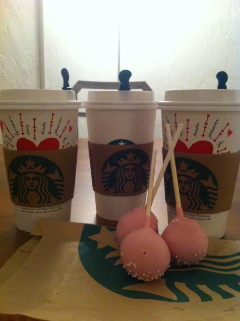 Brought some treats from <a href="/starbucks/">Starbucks</a> to get <a href="/Christine_TSFSH/">Christine-Turnaround</a>&@CassieD_TSFSH pumped for @AtriumBellevill #Leap Year event