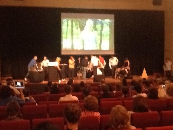 rethinklearn's tweet image. #TMWR2012 lots of action with the flash mob