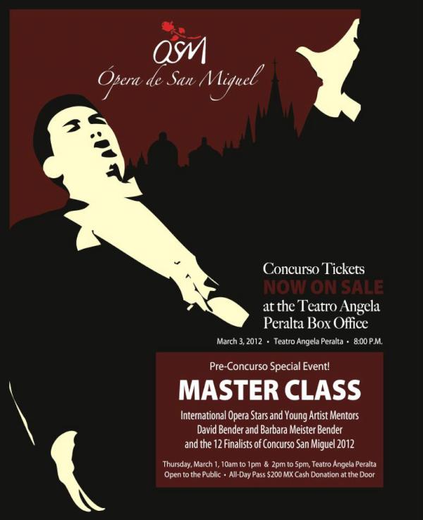 3 de Marzo del 2012. Opera de San Miguel. Boletos a la venta en la taquilla del teatro Angela Peralta. Tel 4151522200