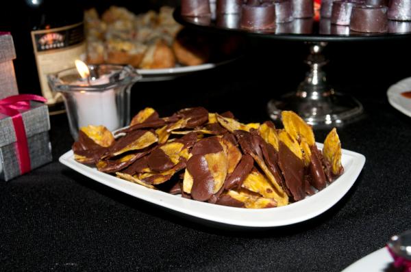 Chocolate Dipped Green Plantain Chips