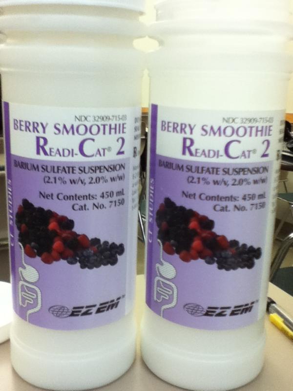 chatterbug219's tweet image. Blegh!! Aweful stuff!! #ctscan #doctors #SoNotFun