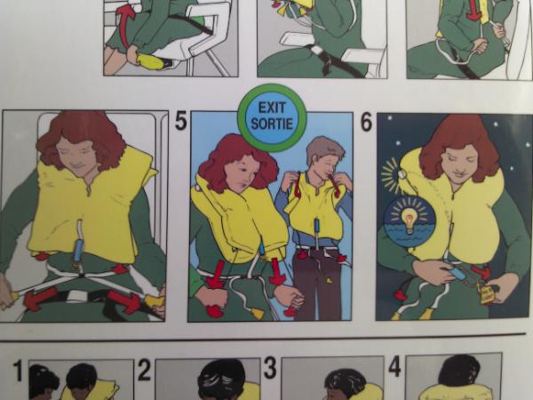 wrightmonster's tweet photo. To insure male attention during evacuation, inflate vest fully as shown. #flightsafety http://t.co/6zZl1bXQ