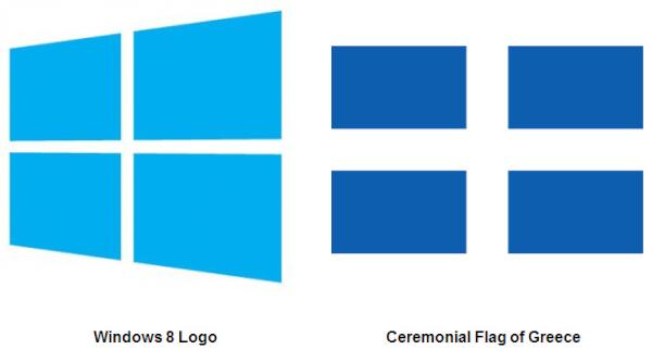 iPrash's tweet image. Windows 8 Logo and Ceremonial Flag of Greece #sameguy #samefuture?
