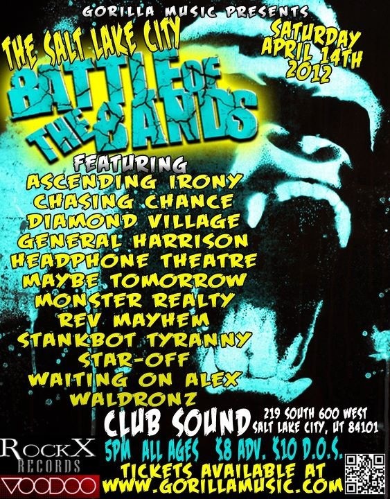 MaybeTomorrowUT's tweet image. We'll be competing in the Battle of the Bands on April 14th at Club Sound in SLC!! Come support us!!