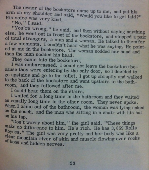 This is such a good book! Trout Fishing In America by Richard Brautigan. http://t.co/CJOh0EGi<a href="/tag/startrek"class="tags"><span>#startrek</span></a><a href="/tag/sexyworf"class="tags"><span>#sexyworf</span></a><a href="/tag/whennerdsfuck"class="tags"><span>#whennerdsfuck</span></a>