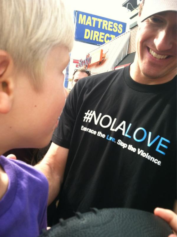 RMAlbanese's tweet photo. @drewbrees thanks for making his day!! http://t.co/t5UnAGYt