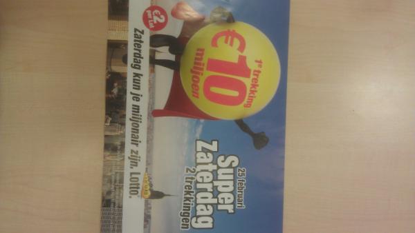 A.s. zaterdag is het weer Superzaterdag. Een dubbele kans om rijk te worden. <a href="/lotto/">lotto</a>