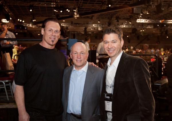 Sting's tweet photo. With @dancathy, President/COO of @ChickfilA, and my manager recently in Orlando at #CFASeminar. #Honored #Blessed http://t.co/FnhJTUYq
