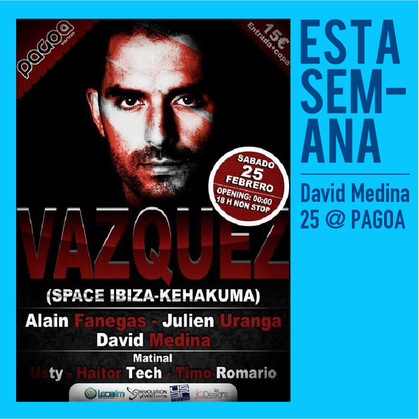 userdigitallabe's tweet photo. @djdavidmedina Esta semana tenemos a David Medina en Pagoa http://t.co/HrlsqPON