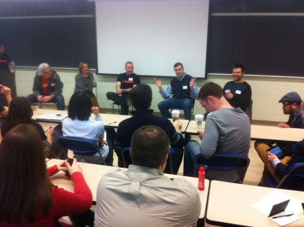 ashfurrow's tweet image. Search vs Social panel discussion at #pcto2012