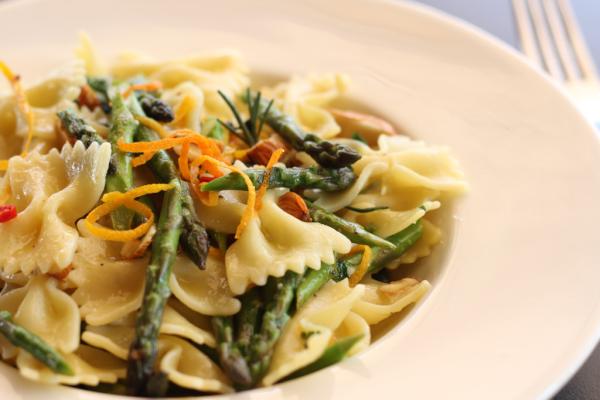 Italian Farfalle and Asparagus Zest Pasta by Chef Jeff Murphy at <a href="/BistroSabor/">Bistro Sabor</a>