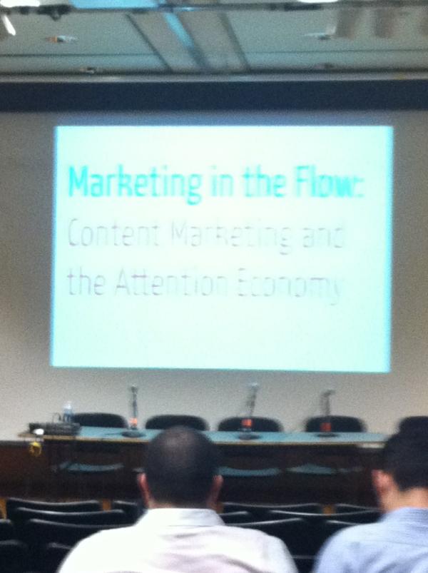 NazAraghian's tweet image. Marketing in the Flow. #pcto2012. Haven&apos;t been in a lecture room in ages...feels weird. I miss school!