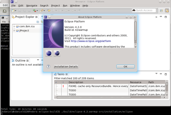 kda's tweet image. #fedora prepares for #eclipse 4.2 adoption. Eclipse 4.2 built according to #fedora rules is alive!