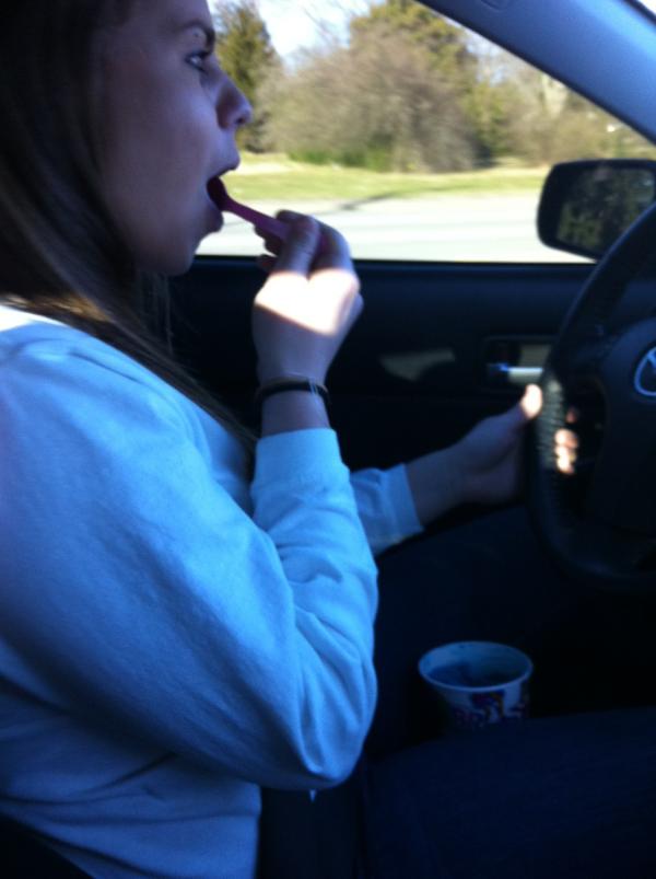 hanuhtee's tweet image. @Kels_Towe22 eating her blue raspberry sherbet while driving and singing "single ladies" when she's not single. #judgin