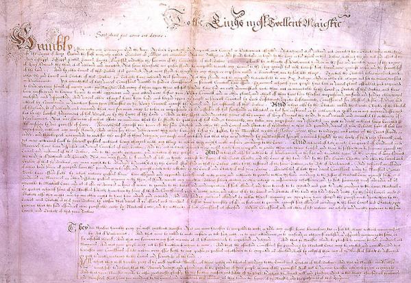 HistoryNeedsYou's tweet image. The Petition of Right, largely written by Sir Edward Coke in 1628 #endc #history