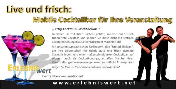 Live und frisch! - Mobile Cocktailbar: Genau das richtige Eventmodul für den bevorstehenden Frühling, oder auch Sommer!