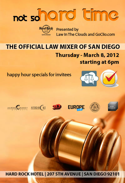 We're hosting a mixer for law students and attorneys to come out and de-stress. Thursday March 8th at the Hard Rock SD!
