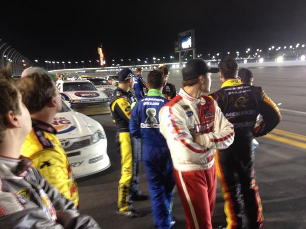 keselowski's tweet photo. Haha
@jeff_gluck: Looks like @keselowski is hosting the ultimate Daytona tweetup on the backstretch right now.” http://t.co/PF7BA05G
