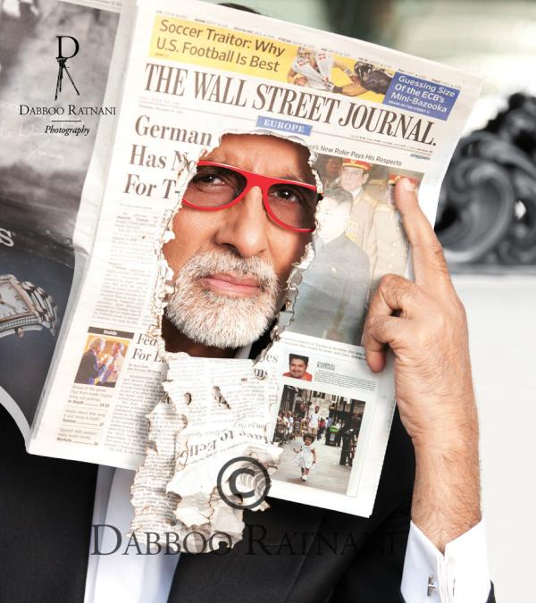 DabbooRatnani's tweet photo. The Legend @srbachchan for #DR2012 Calendar. Can U Spot @MyrahRatnani? http://t.co/nV7jhFif