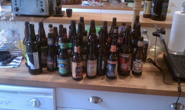 What do you do when your office has no power? Assemble editors for craft beer taste test (session 2) at my house!