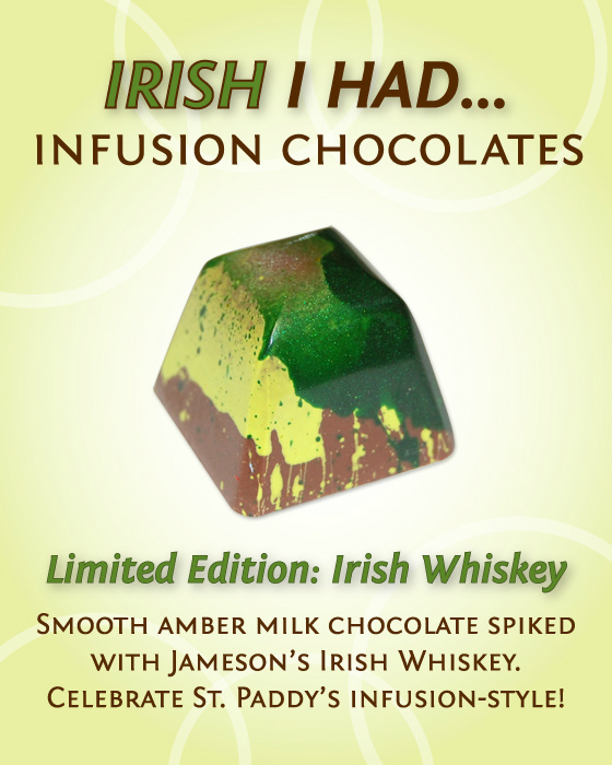 DBInfusionChocs's tweet photo. Stop into the shop to try our Limited Edition Irish Whiskey truffle...Milk chocolate spiked with Jameson. Enough said. http://t.co/emqTmTNx