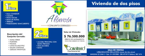 CONSTRUVID's tweet photo. ALTAVISTA
CONJUNTO CERRADO
Un conjunto de Oportunidades a tu alcance http://t.co/ge4uvg5d