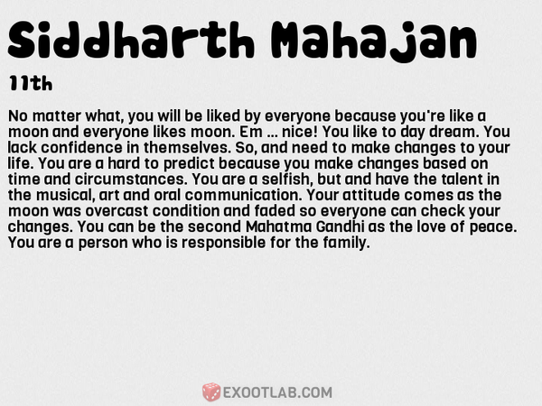 Sidd07m's tweet photo. What your birthdate says about you http://t.co/uOhe4UPd via @exoot http://t.co/XTImMTWc