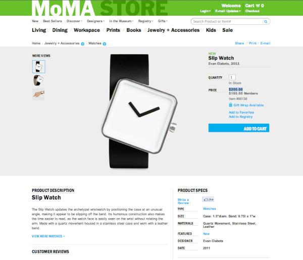 NonlinearStudio's tweet photo. The Slip Watch is NOW in stores at the MoMA Store.  We are really excited and proud!!! http://t.co/yBKqQkz6 http://t.co/41aHqmZg